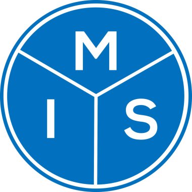 Beyaz arka planda MIS harf logosu tasarımı. MIS yaratıcı harfler logosu konsepti. MIS harf tasarımı.