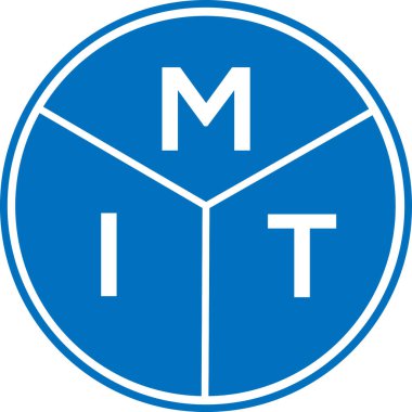 Beyaz arka planda MIT harf logosu tasarımı. MIT yaratıcı harfler logosu konsepti. MIT harf tasarımı.