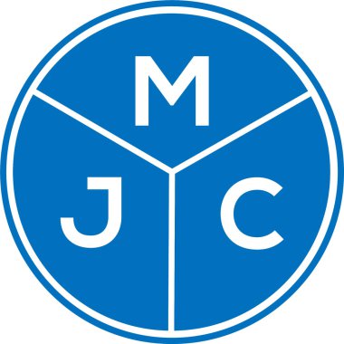 Beyaz arka planda MJC harf logosu tasarımı. MJC yaratıcı harflerin baş harfleri logo kavramı. MJC harf tasarımı.