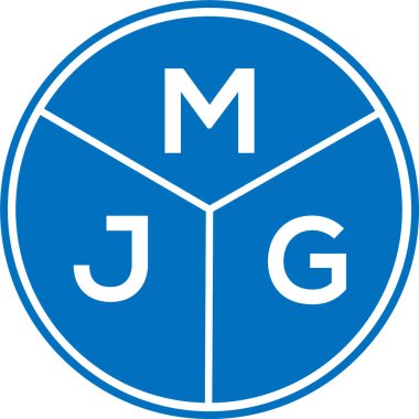 Beyaz arka planda MJG harf logosu tasarımı. MJG yaratıcı harflerin baş harfleri logo kavramı. MJG harf tasarımı.