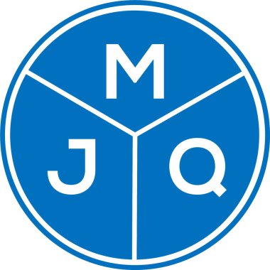 Beyaz arka planda MJQ harfi logo tasarımı. MJQ yaratıcı harflerin baş harfleri logo kavramı. MJQ harf tasarımı.