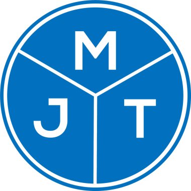 Beyaz arka planda MJT harf logosu tasarımı. MJT yaratıcı harf logosu konsepti. MJT harf tasarımı.
