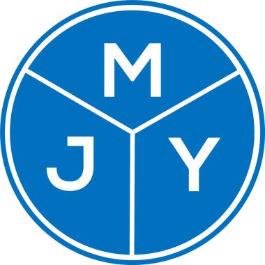 Beyaz arka planda MJY harf logosu tasarımı. MJY yaratıcı harflerin baş harfleri logo kavramı. MJY harf tasarımı.