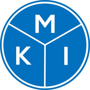Beyaz arka planda MKI harf logosu tasarımı. MKI yaratıcı harflerin baş harfleri logo kavramı. MKI harf tasarımı.