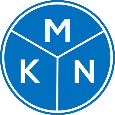 Beyaz arka planda MKN harf logosu tasarımı. MKN yaratıcı harflerin baş harfleri logo kavramı. MKN harf tasarımı.