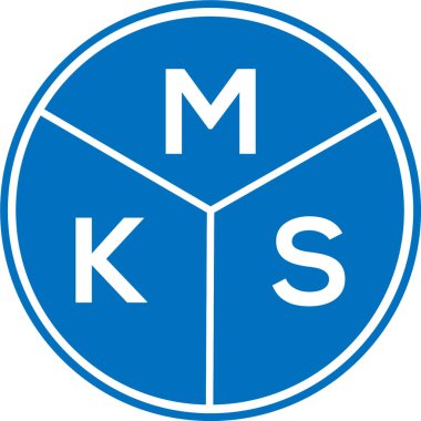 Beyaz arkaplanda MKS harf logosu tasarımı. MKS yaratıcı harflerin baş harfleri logo kavramı. MKS harf tasarımı.