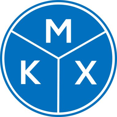 Beyaz arkaplanda MKX harfli logo tasarımı. MKX yaratıcı harflerin baş harfleri logo kavramı. MKX harf tasarımı.
