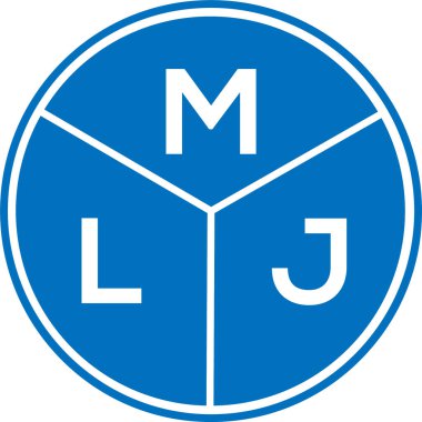 Beyaz arka planda MLJ harf logosu tasarımı. MLJ yaratıcı harflerin baş harfleri logo kavramı. MLJ harf tasarımı.