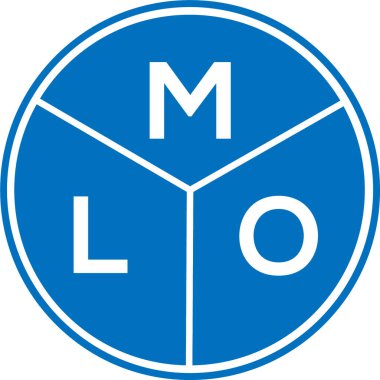 Beyaz arka planda MLO harf logosu tasarımı. MLO yaratıcı harflerin baş harfleri logo kavramı. MLO harf tasarımı.
