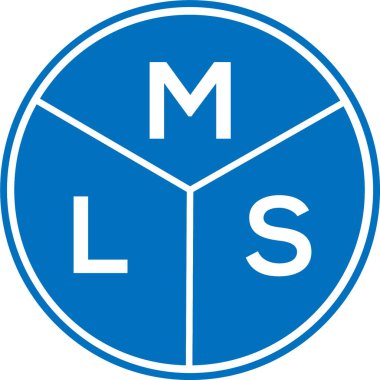 Beyaz arkaplanda MLS harfi logo tasarımı. MLS yaratıcı harf logosu konsepti. MLS harf tasarımı.