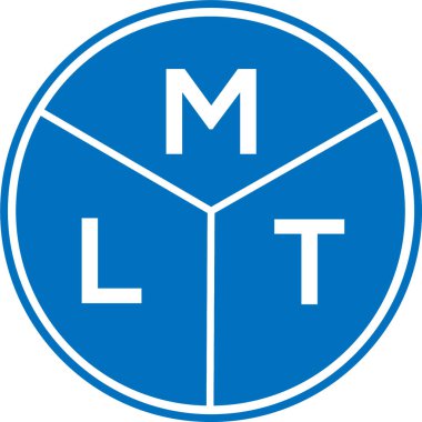 Beyaz arka planda MLT harf logosu tasarımı. MLT yaratıcı harf logosu konsepti. MLT harf tasarımı.
