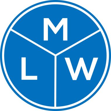 Beyaz arka planda MLW harf logosu tasarımı. MLW yaratıcı harflerin baş harfleri logo kavramı. MLW harf tasarımı.