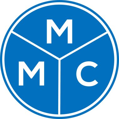 Beyaz arka planda MMC harf logosu tasarımı. MMC yaratıcı harflerin baş harfleri logo kavramı. MMC harf tasarımı.