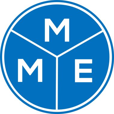 Beyaz arka planda MME harfi logo tasarımı. MME yaratıcı harfler logosu konsepti. MME harf tasarımı.