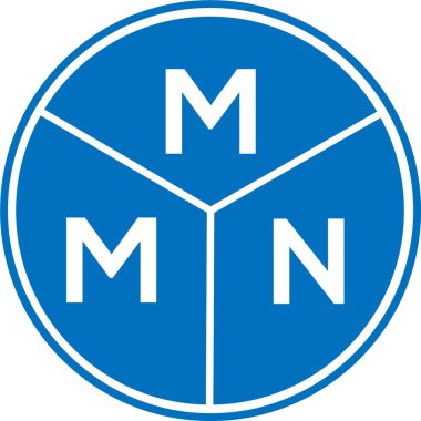 Beyaz arka planda MMN harf logosu tasarımı. MMN yaratıcı harfler logosu konsepti. MMN harf tasarımı.