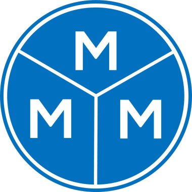 Beyaz arka planda MMM harf logosu tasarımı. MMM yaratıcı harflerin baş harfleri logo kavramı. MMM harf tasarımı.