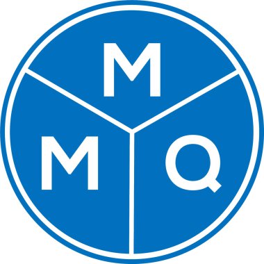 Beyaz arka planda MMQ harfi logo tasarımı. MMQ yaratıcı harflerin baş harfleri logo kavramı. MMQ harf tasarımı.