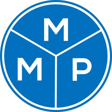 Beyaz arka planda MMP harfi logo tasarımı. MMP yaratıcı harfler logosu konsepti. MMP harf tasarımı.
