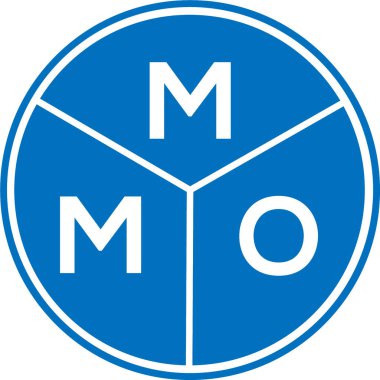 Beyaz arka planda MMO harf logosu tasarımı. MMO yaratıcı harf logosu konsepti. MMO harf tasarımı.
