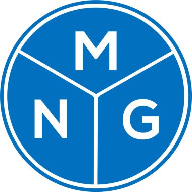 Beyaz arka planda MNG harf logosu tasarımı. MNG yaratıcı harflerin baş harfleri logo kavramı. MNG harf tasarımı.