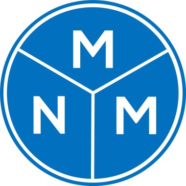 Beyaz arka planda MNM harf logosu tasarımı. MNM yaratıcı harflerin baş harfleri logo kavramı. MNM harf tasarımı.