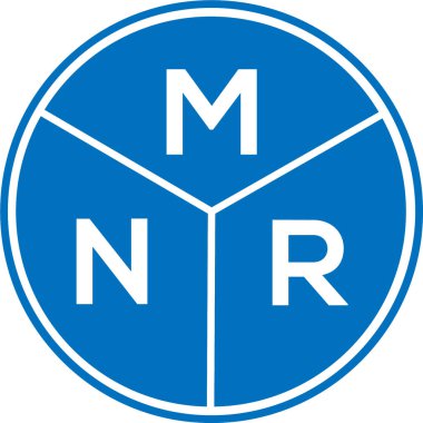 Beyaz arka planda MNR harf logosu tasarımı. MNR yaratıcı harflerin baş harfleri logo kavramı. MNR harf tasarımı.