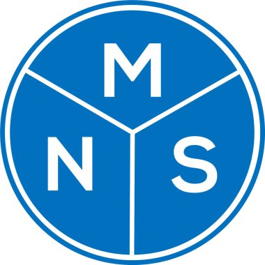 Beyaz arka planda MNS harf logosu tasarımı. MNS yaratıcı harf logosu konsepti. MNS harf tasarımı.