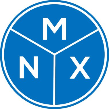 Beyaz arka planda MNX harfli logo tasarımı. MNX yaratıcı harflerin baş harfleri logo kavramı. MNX harf tasarımı.