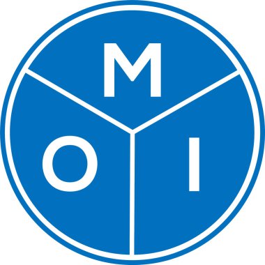 Beyaz arka planda MOI harf logosu tasarımı. Mol yaratıcı harflerin baş harfleri logo kavramı. MOI harf tasarımı.