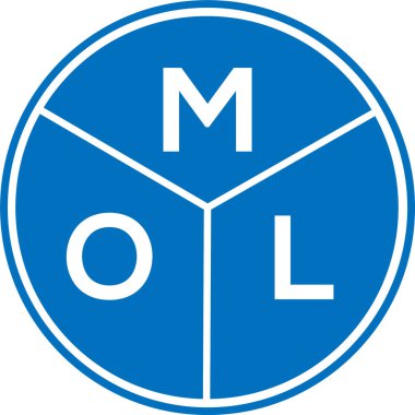 Beyaz arkaplanda MOL harf logosu tasarımı. MOL yaratıcı harflerin baş harfleri logo kavramı. MOL harf tasarımı.