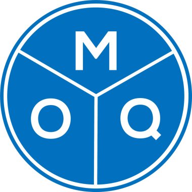 Beyaz arka planda MOQ harf logosu tasarımı. MoQ yaratıcı harflerin baş harfleri logo kavramı. MOQ harf tasarımı.
