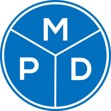 Beyaz arka planda MPD mektup logosu tasarımı. MPD yaratıcı harflerin baş harfleri logo konsepti. MPD mektup tasarımı.