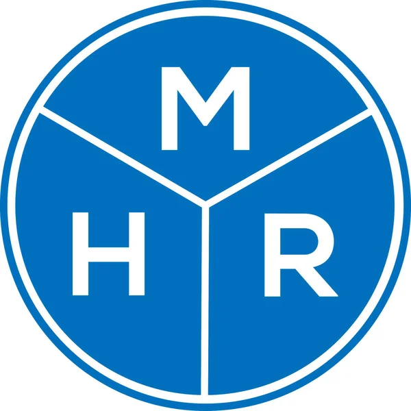 배경에 Mhr 디자인 Mhr 크리에이티브 이니셜 Mhr 디자인 — 스톡 벡터