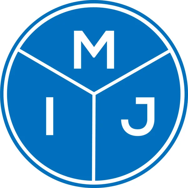 Logo Mij Lettera Disegno Sfondo Bianco Mij Creativo Iniziali Lettera — Vettoriale Stock