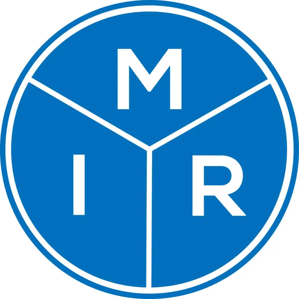 Projeto Logotipo Carta Mir Fundo Branco Mir Iniciais Criativas Conceito —  Vetores de Stock
