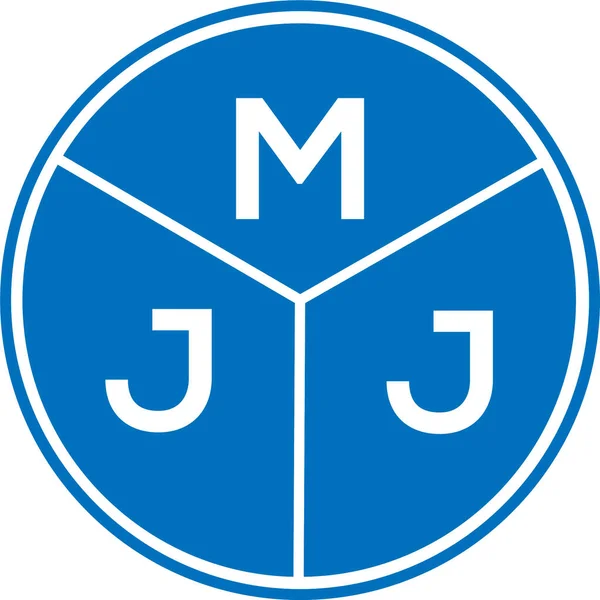 Mjj Lettre Logo Design Sur Fond Blanc Mjj Initiales Créatives — Image vectorielle