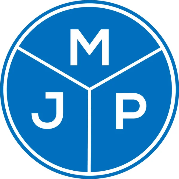 白を基調としたMjpレターロゴデザイン Mjpクリエイティブイニシャルレターロゴコンセプト Mjpレターデザイン — ストックベクタ