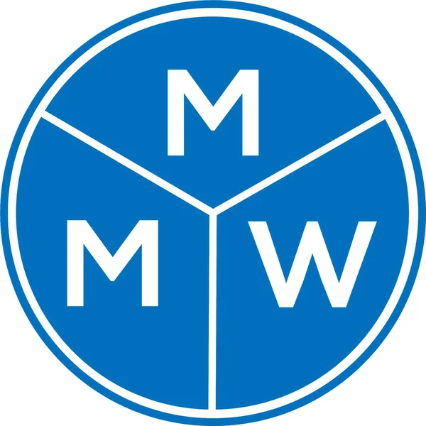 Mmw Logo Witte Achtergrond Mmw Creatieve Initialen Letterlogo Concept Mmw — Stockvector