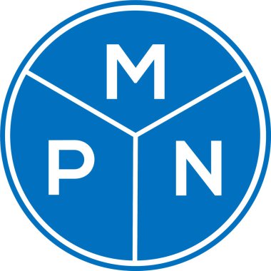Beyaz arkaplanda MPN harf logosu tasarımı. MPN yaratıcı harf logosu konsepti. MPN harf tasarımı.