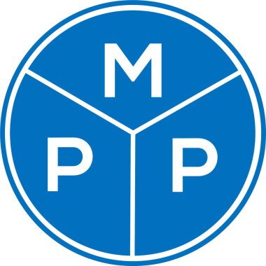 Beyaz arkaplanda MPP harf logosu tasarımı. MPP yaratıcı harf logosu konsepti. MPP harf tasarımı.