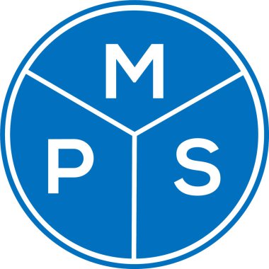 Beyaz arka planda MPS harfli logo tasarımı. MPS yaratıcı harf logosu konsepti. MPS harf tasarımı.