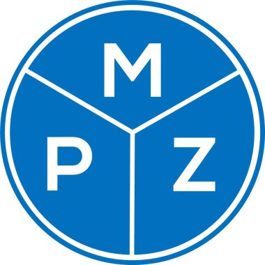 Beyaz arkaplanda MPZ harf logosu tasarımı. MPZ yaratıcı harfler logosu konsepti. MPZ harf tasarımı.