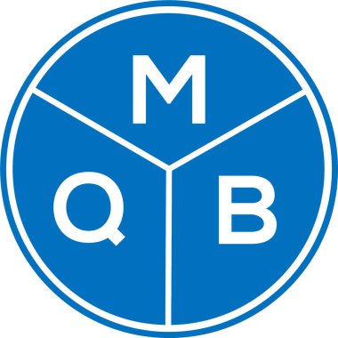 Beyaz arka planda MQB harfi logo tasarımı. MQB yaratıcı harflerin baş harfleri logo kavramı. MQB harf tasarımı.