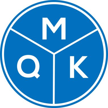 Beyaz arkaplanda MQK harf logosu tasarımı. MQK yaratıcı harflerin baş harfleri logo kavramı. MQK harf tasarımı.