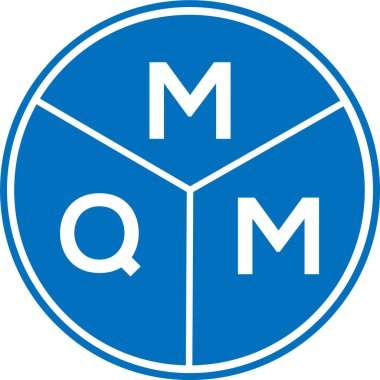 Beyaz arkaplanda MQM harf logosu tasarımı. MQM yaratıcı harflerin baş harfleri logo kavramı. MQM harf tasarımı.