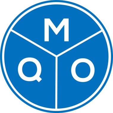 Beyaz arka planda MQO harf logosu tasarımı. MQO yaratıcı harflerin baş harfleri logo kavramı. MQO harf tasarımı.