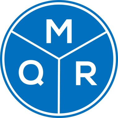 Beyaz arka planda MQR harf logosu tasarımı. MQR yaratıcı harflerin baş harfleri logo kavramı. MQR harf tasarımı.