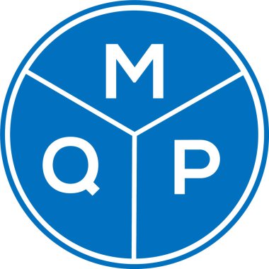 Beyaz arkaplanda MQP harf logosu tasarımı. MQP yaratıcı harflerin baş harfleri logo kavramı. MQP harf tasarımı.