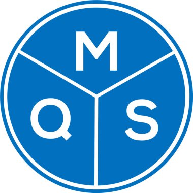 Beyaz arka planda MQS harf logosu tasarımı. MQS yaratıcı harflerin baş harfleri logo kavramı. MQS harf tasarımı.