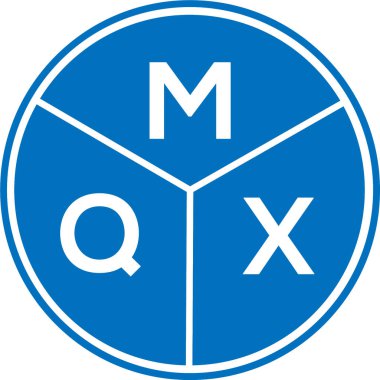 Beyaz arkaplanda MQX harf logosu tasarımı. MQX yaratıcı harflerin baş harfleri logo kavramı. MQX harf tasarımı.